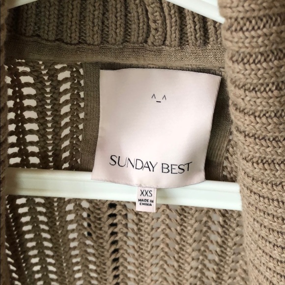 Aritzia caramel sweater cardigan XXS - Picture 2 of 2